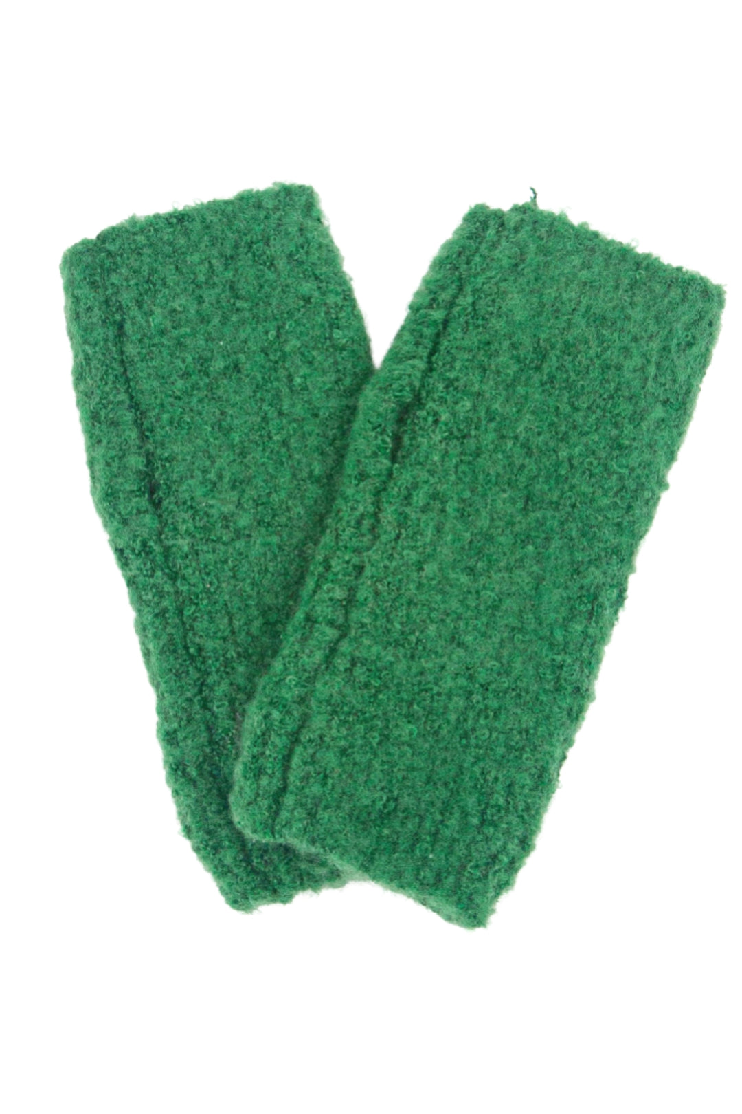 Forest Green Knitted Textured Wrist Warmers