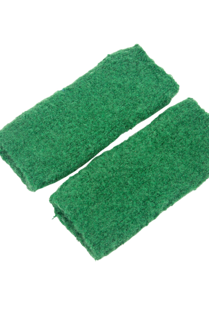 Forest Green Knitted Textured Wrist Warmers