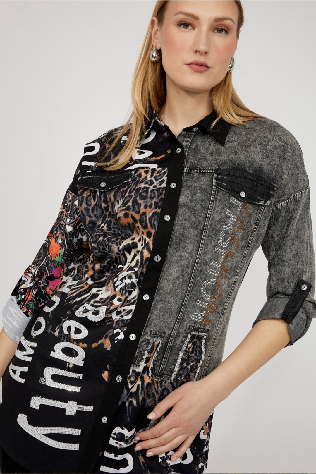 Frank Lyman Animal Print Wow Shirt 253749