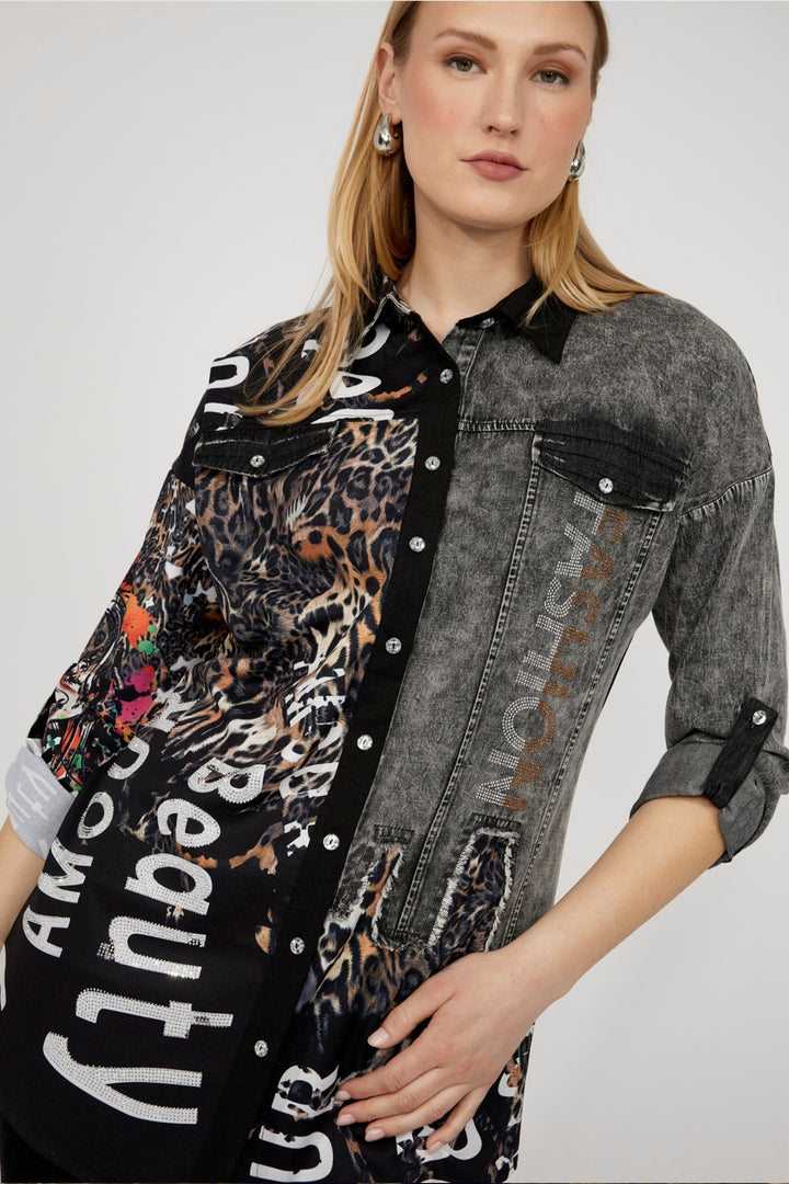 Frank Lyman Animal Print Wow Shirt 253749