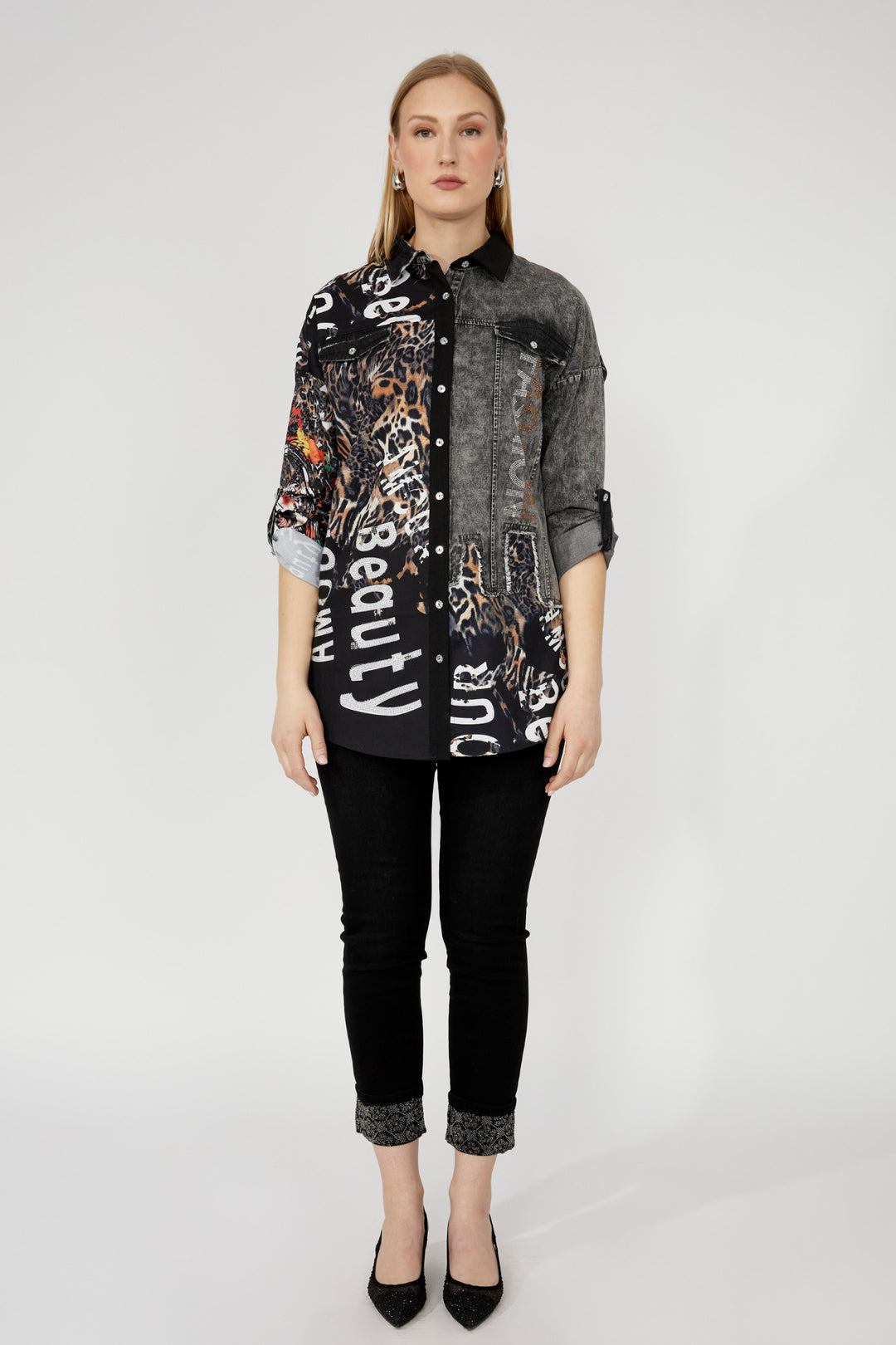 Frank Lyman Animal Print Wow Shirt 253749
