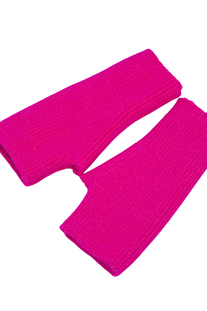 Fuchsia Knitted Wrist Warmers