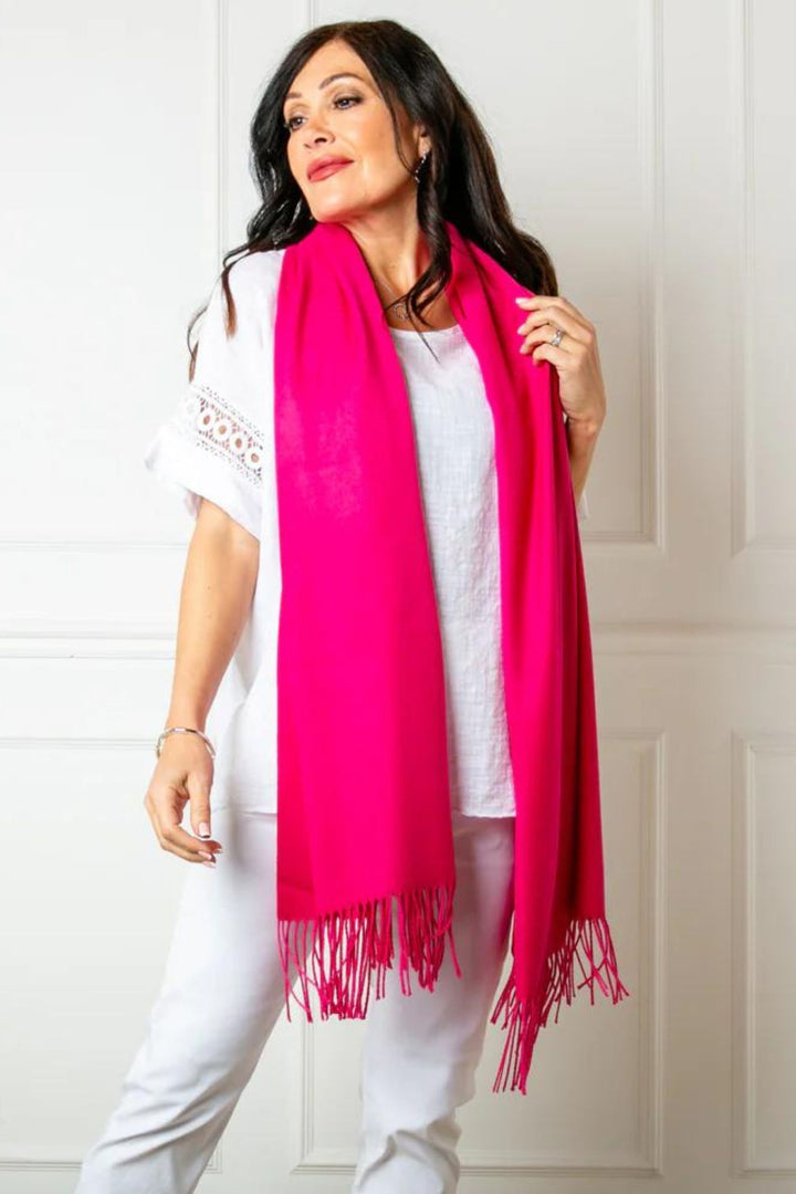 Fuchsia Pink Super Soft Cashmere Mix Pashmina