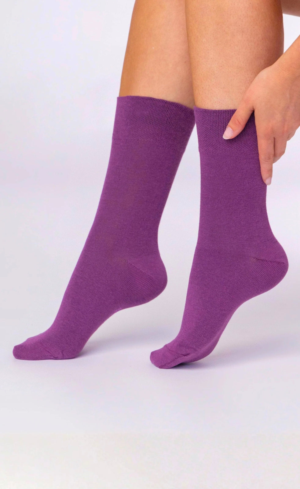 Gentle Grip Purple Shades Cotton Blend Socks