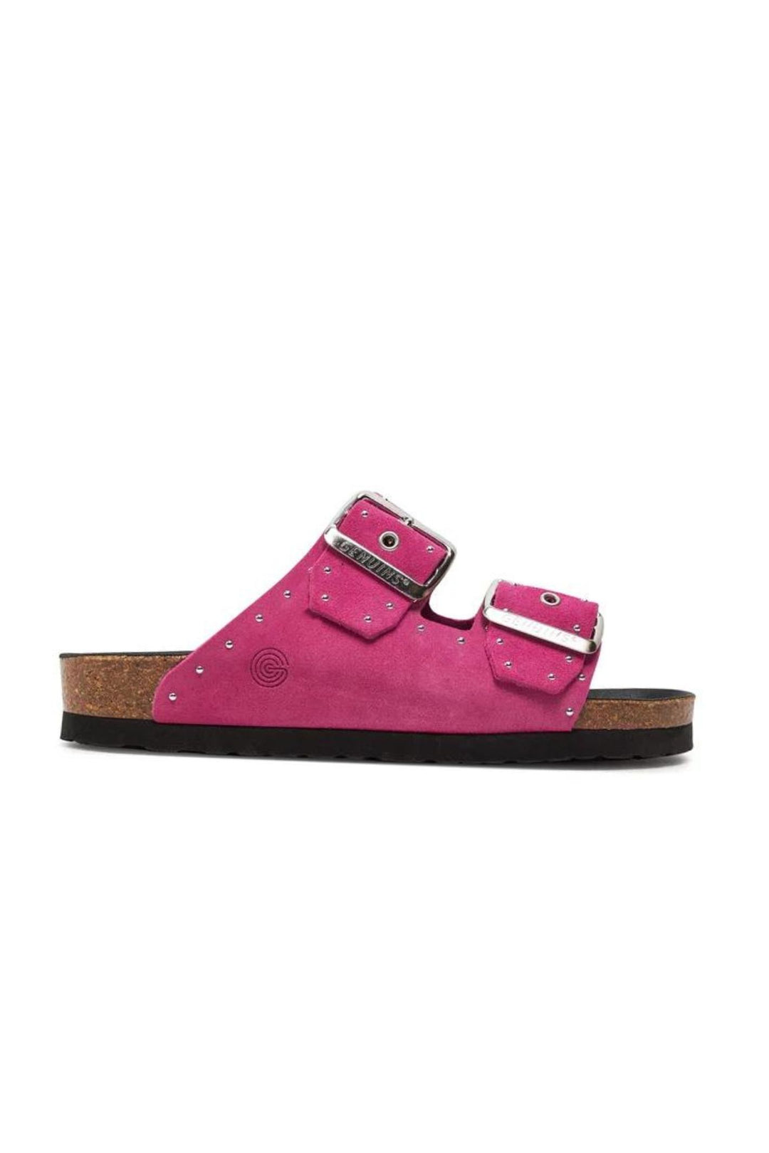 Genuins G105590 Honolulu Lead Fuchsia Pink Velour Studded Sandals