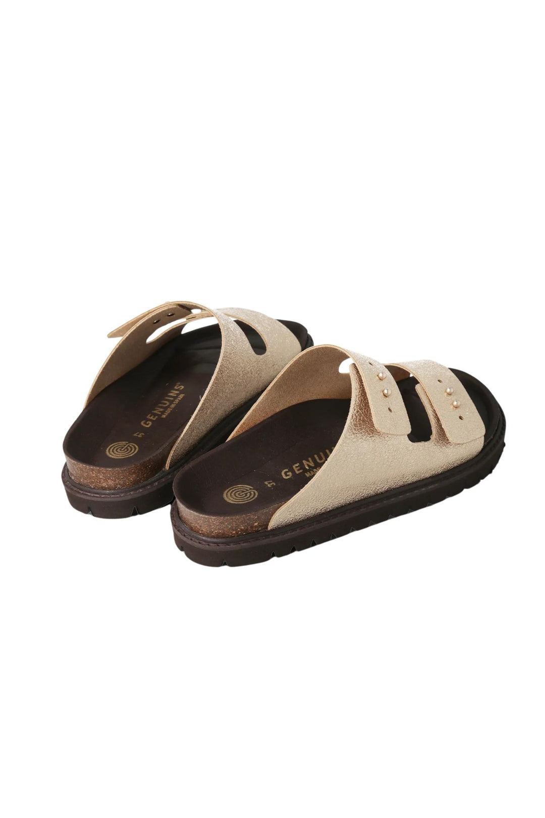 Genuins G105606 Metallic Gold Vegan Sandals