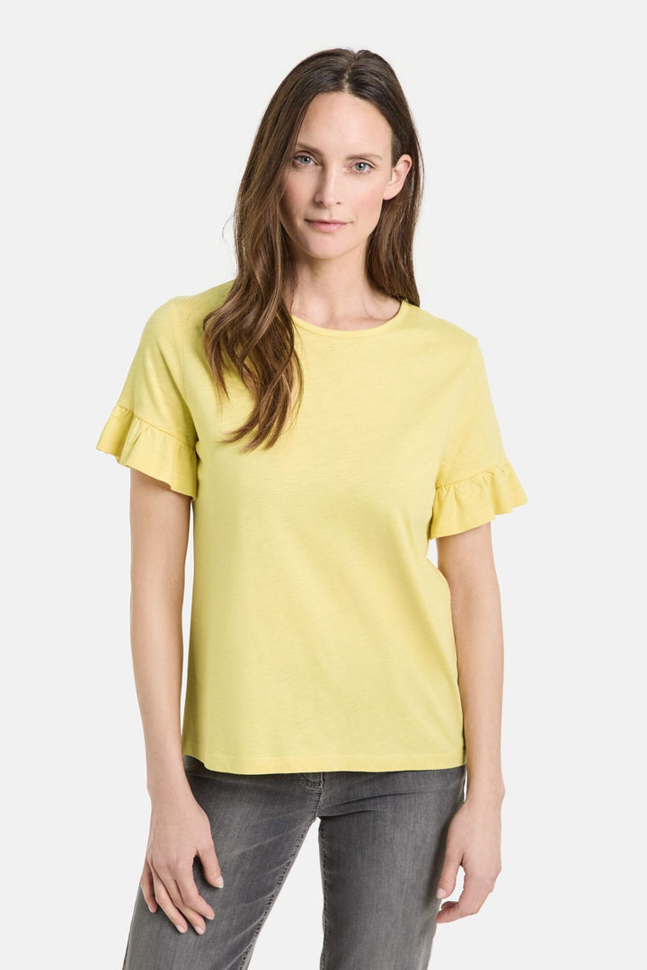Gerry Weber 270133 Sunshine Yellow Ruffle Detail T-Shirt