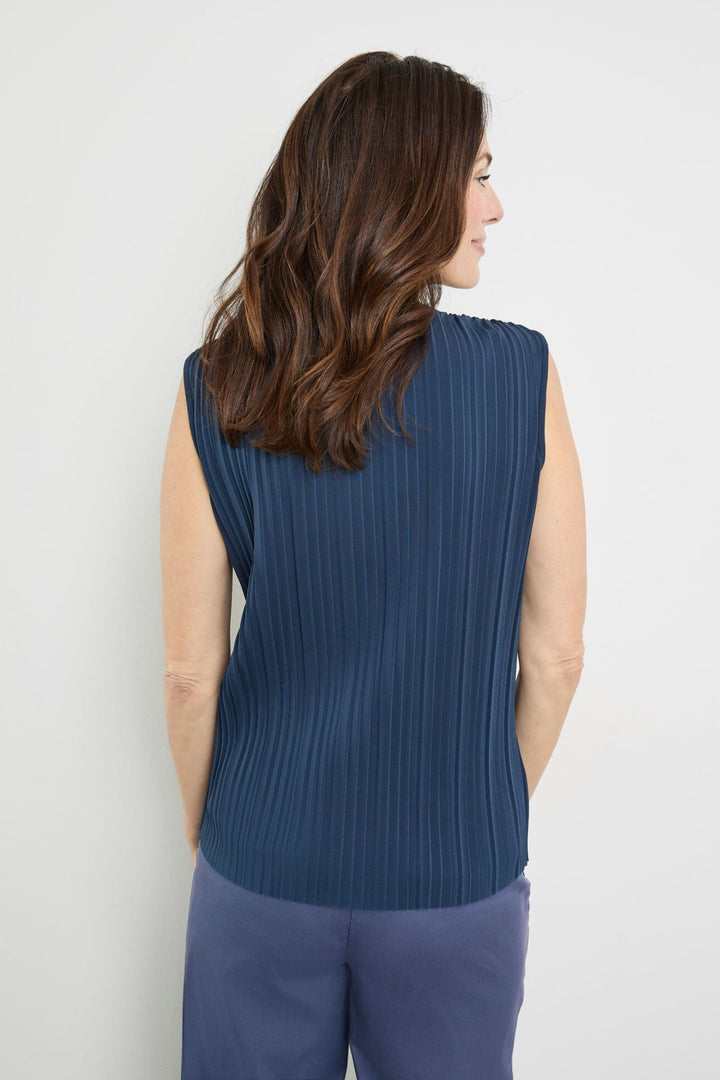 Gerry Weber 270145 Indigo Pleated Vest Top