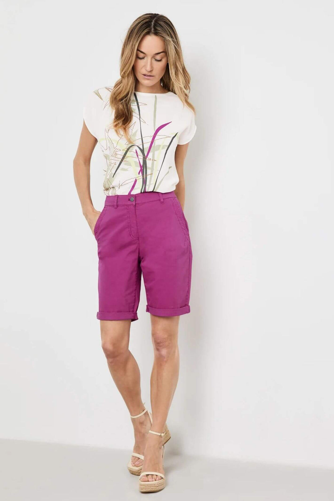 Gerry Weber 822077 Orchid Turn Up Shorts