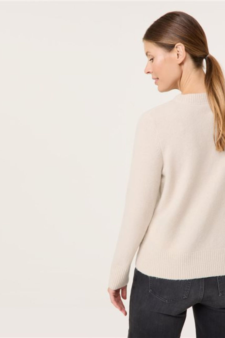 Gerry Weber Cream Melange Rhinestone Detail Wool Blend Jumper 370531