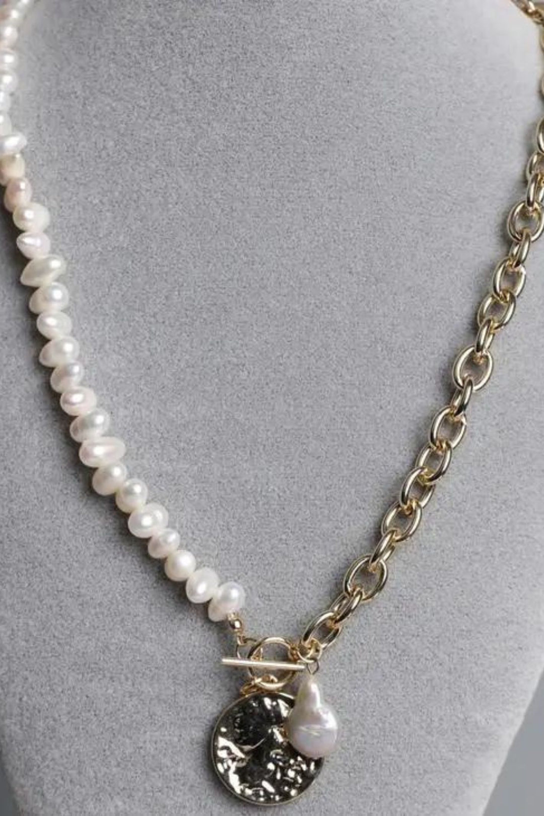 Gold & Pearl Chain Necklace