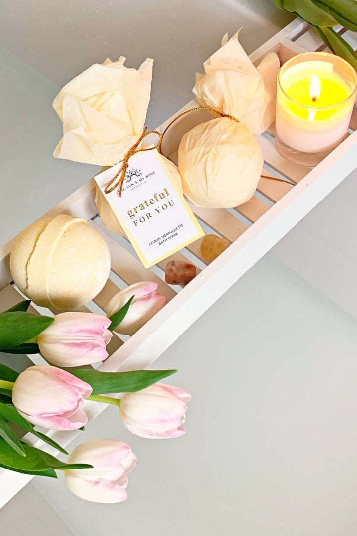 Grateful For You - Lemon Meringue Pie Gratitude Bath Bomb