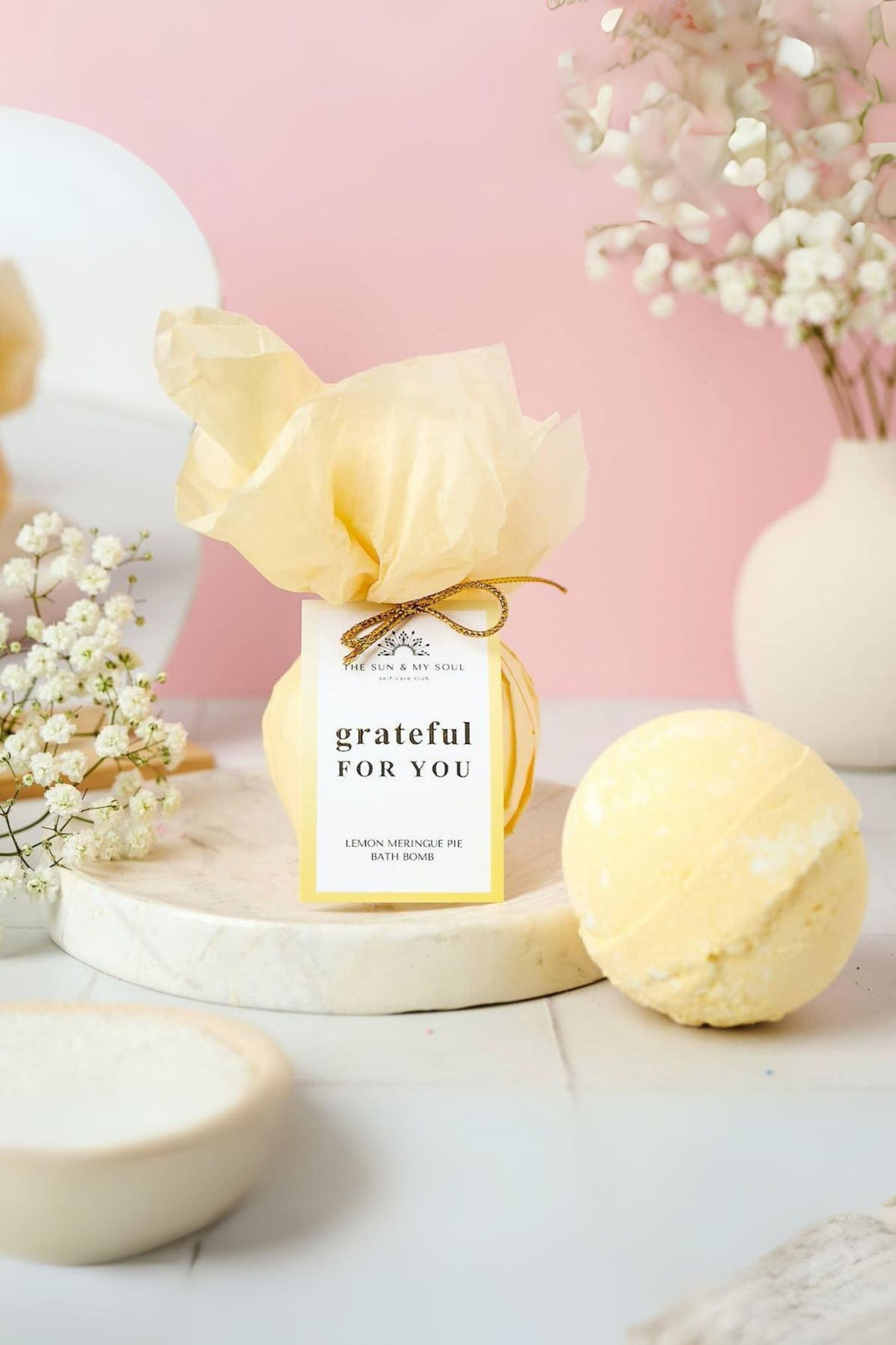 Grateful For You - Lemon Meringue Pie Gratitude Bath Bomb