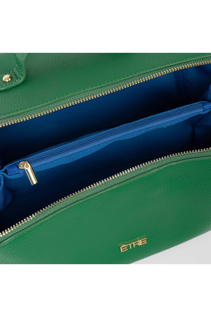 Green Pebbled Faux Leather Mila Vanity Case