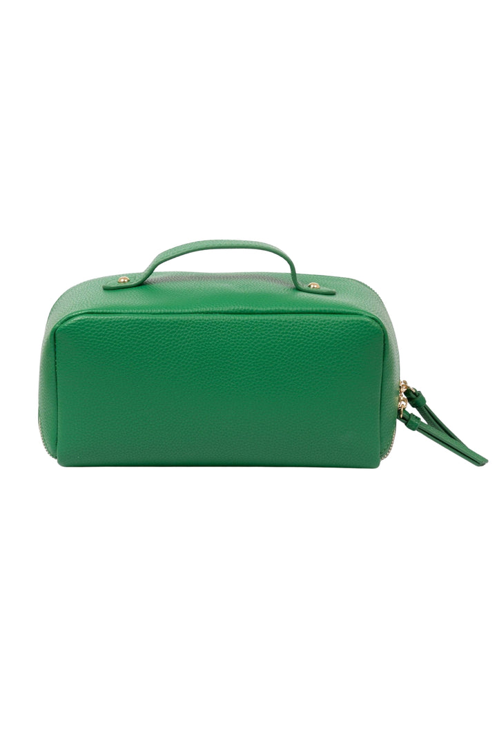Green Pebbled Faux Leather Mila Vanity Case