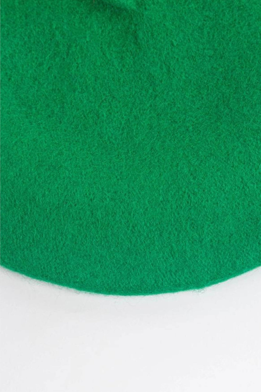 Green Wool Blend Plain Beret