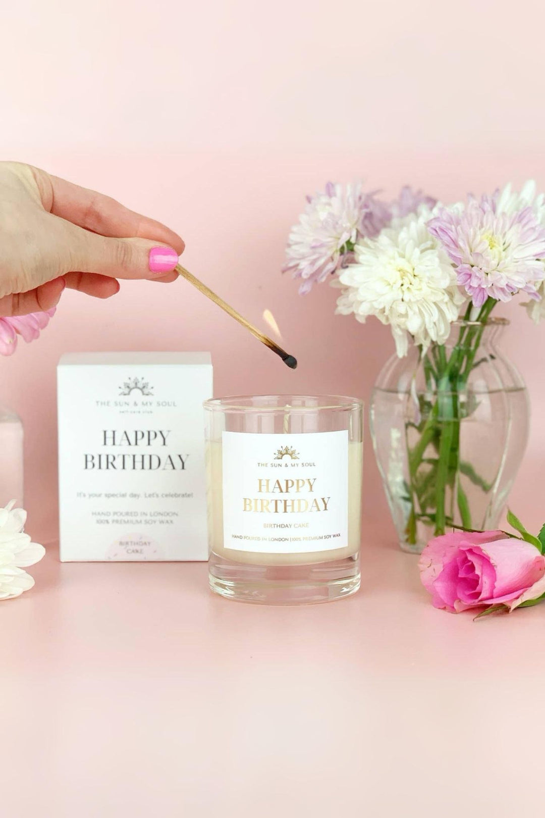 Happy Birthday -Birthday Cake Scented Soy Candle in Gift Box