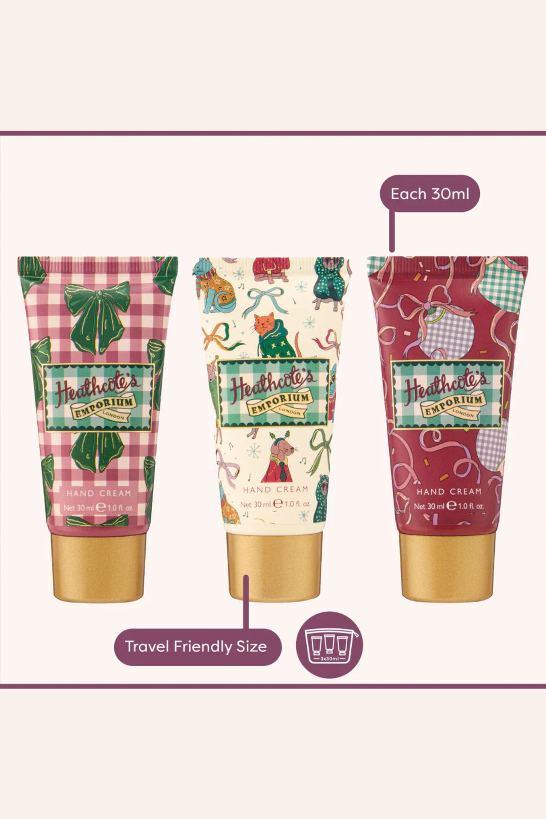 Heathcote's Emporium Set of Three Hand Creams