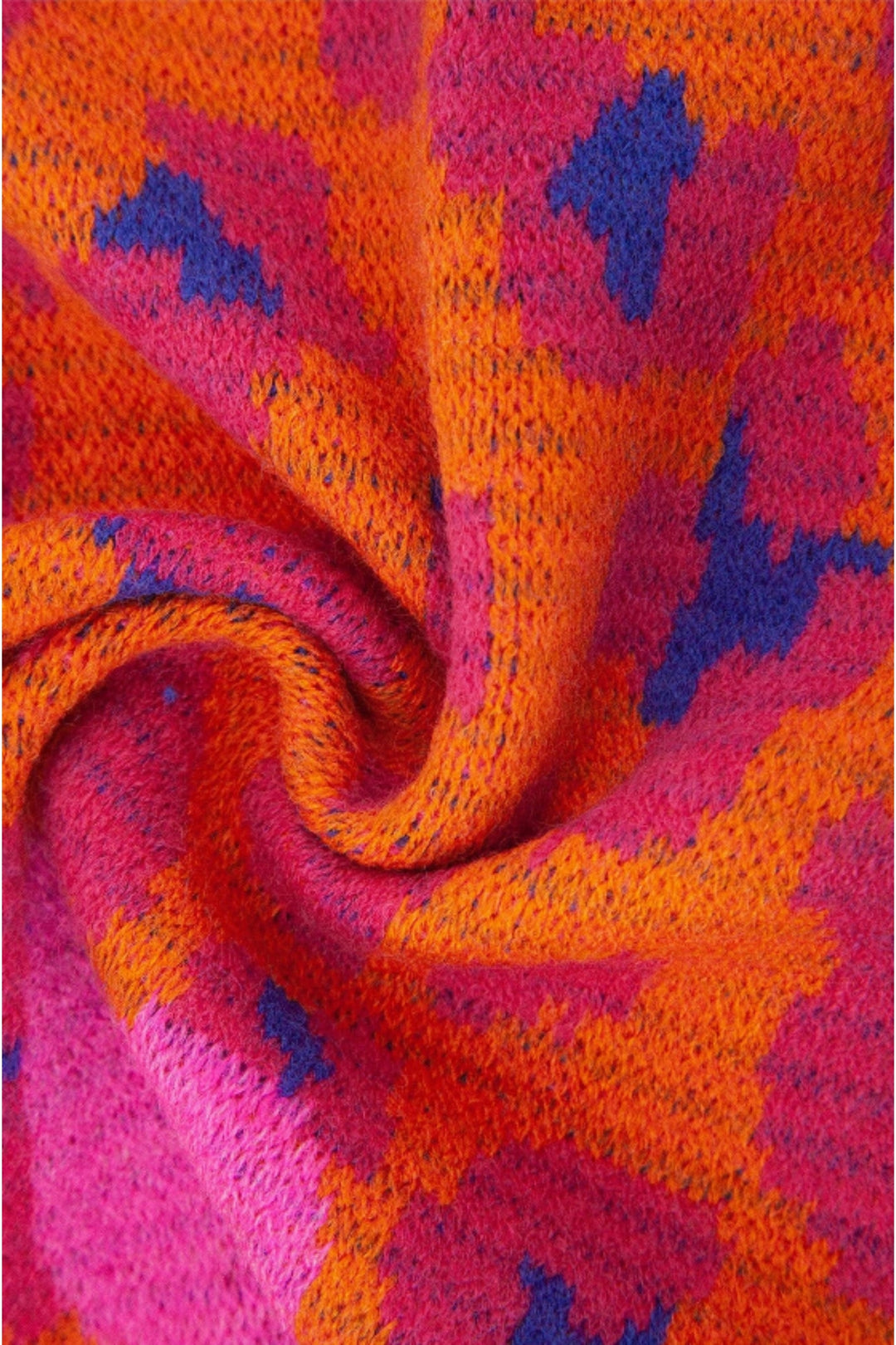 Hot Pink Leopard and Hearts Warm Scarf