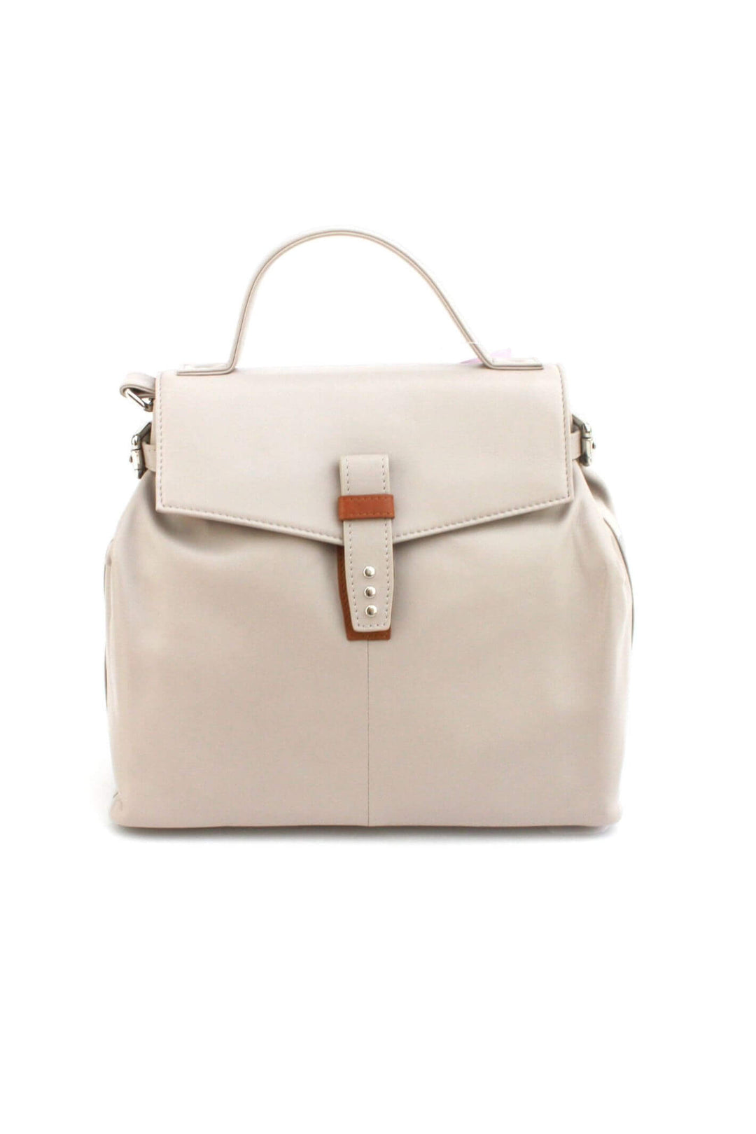 Ivory Leather Katrina Handbag