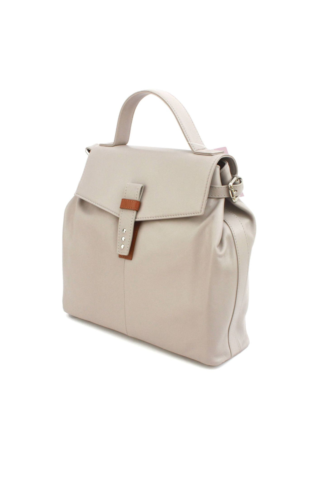 Ivory Leather Katrina Handbag