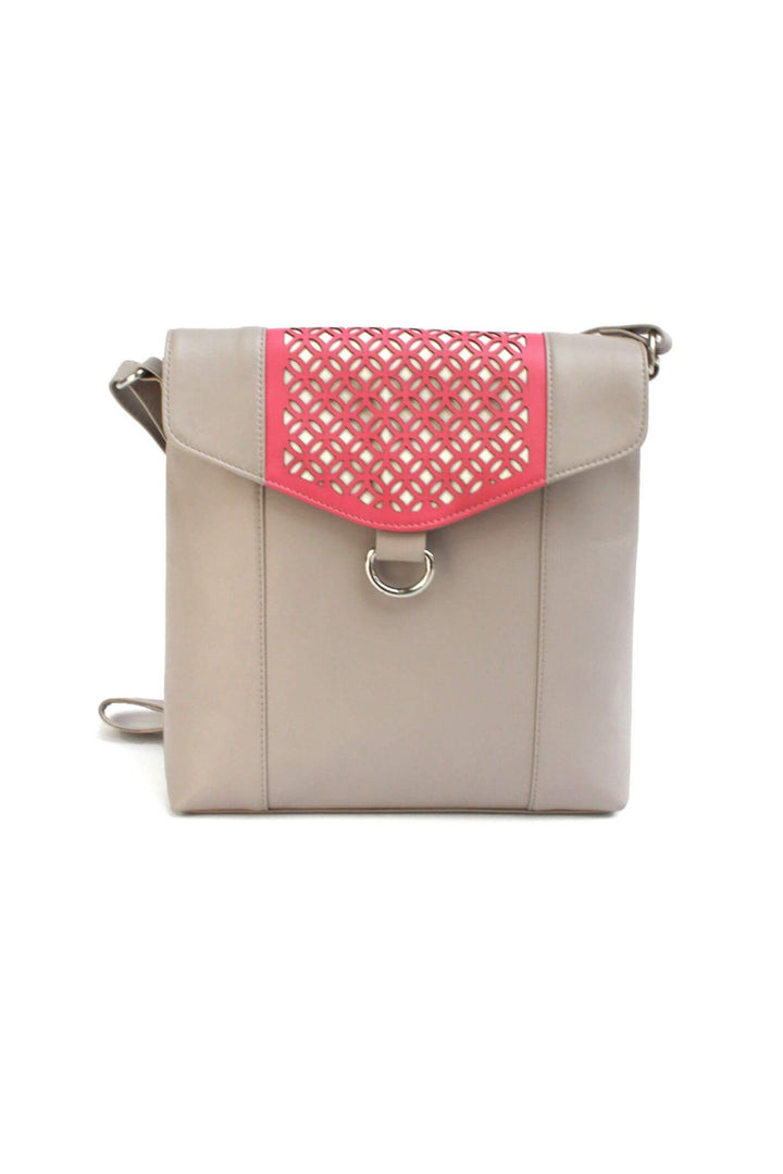 Ivory & Rose Leather Janice Lazercut Handbag
