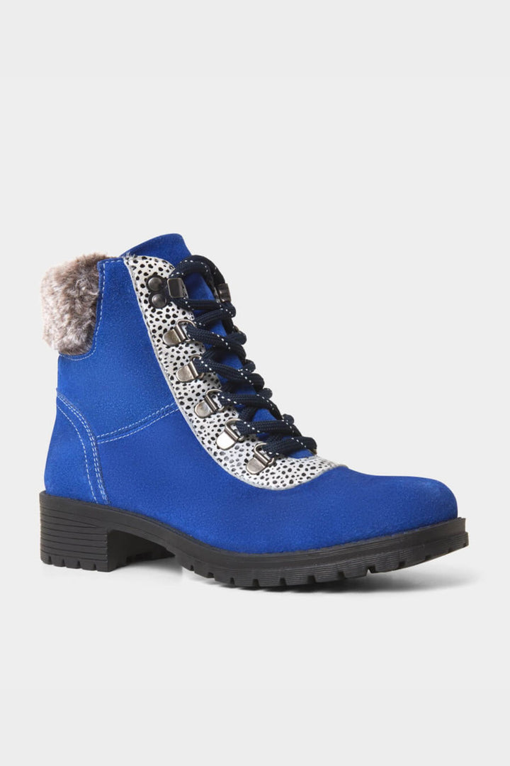 Joe Browns KA320A Cobalt Blue Robyn Suede Chunky Boots