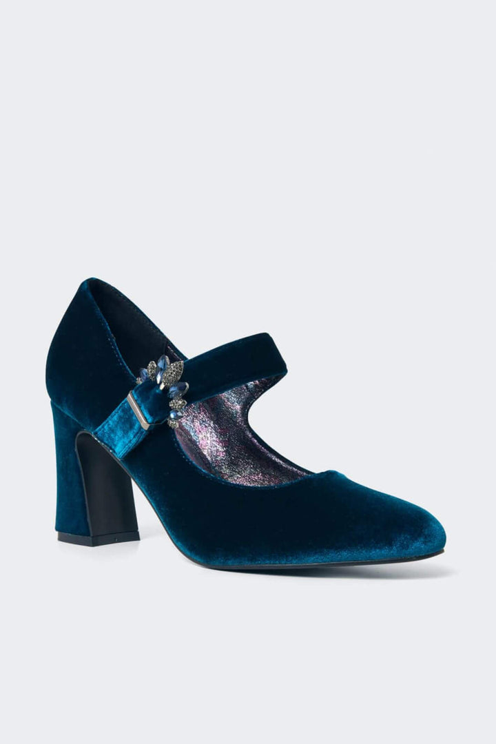 Joe Browns KC317 Midnight Deco Decadence Velvet Shoes