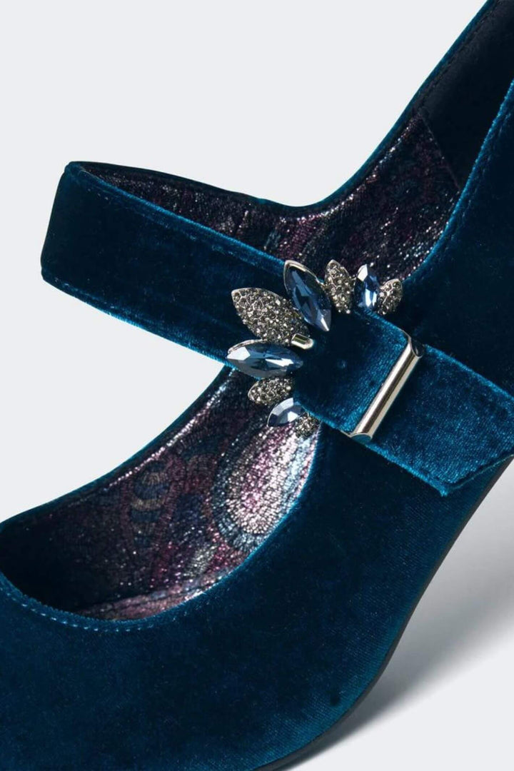 Joe Browns KC317 Midnight Deco Decadence Velvet Shoes