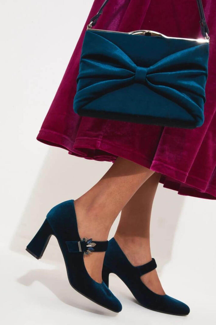 Joe Browns KC317 Midnight Deco Decadence Velvet Shoes