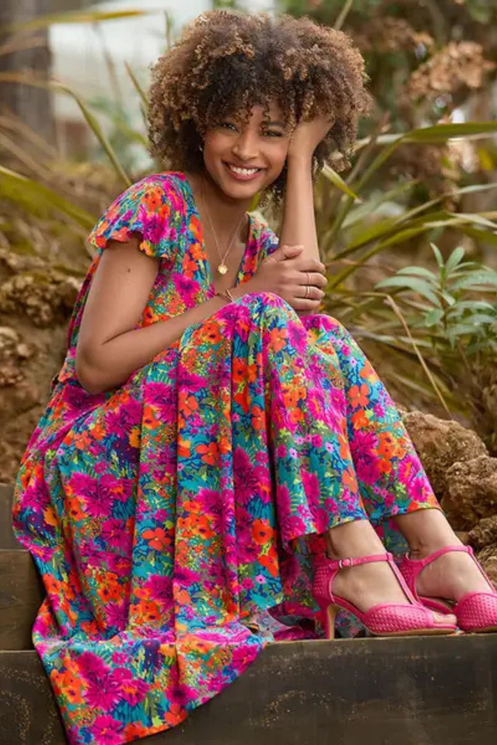 Joe Browns Pop Of Colour Printed Maxi Dress WF173A