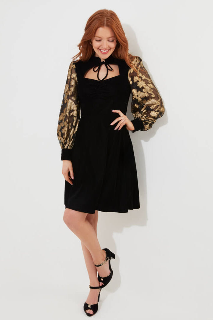 Joe Browns WE890 Black Celeste Velvet Dress