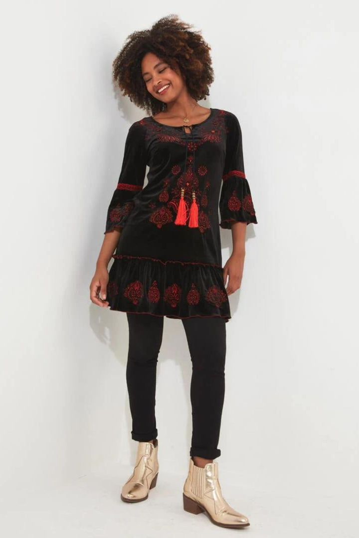 Joe Browns WG009 Black Evie Embroidered Tunic