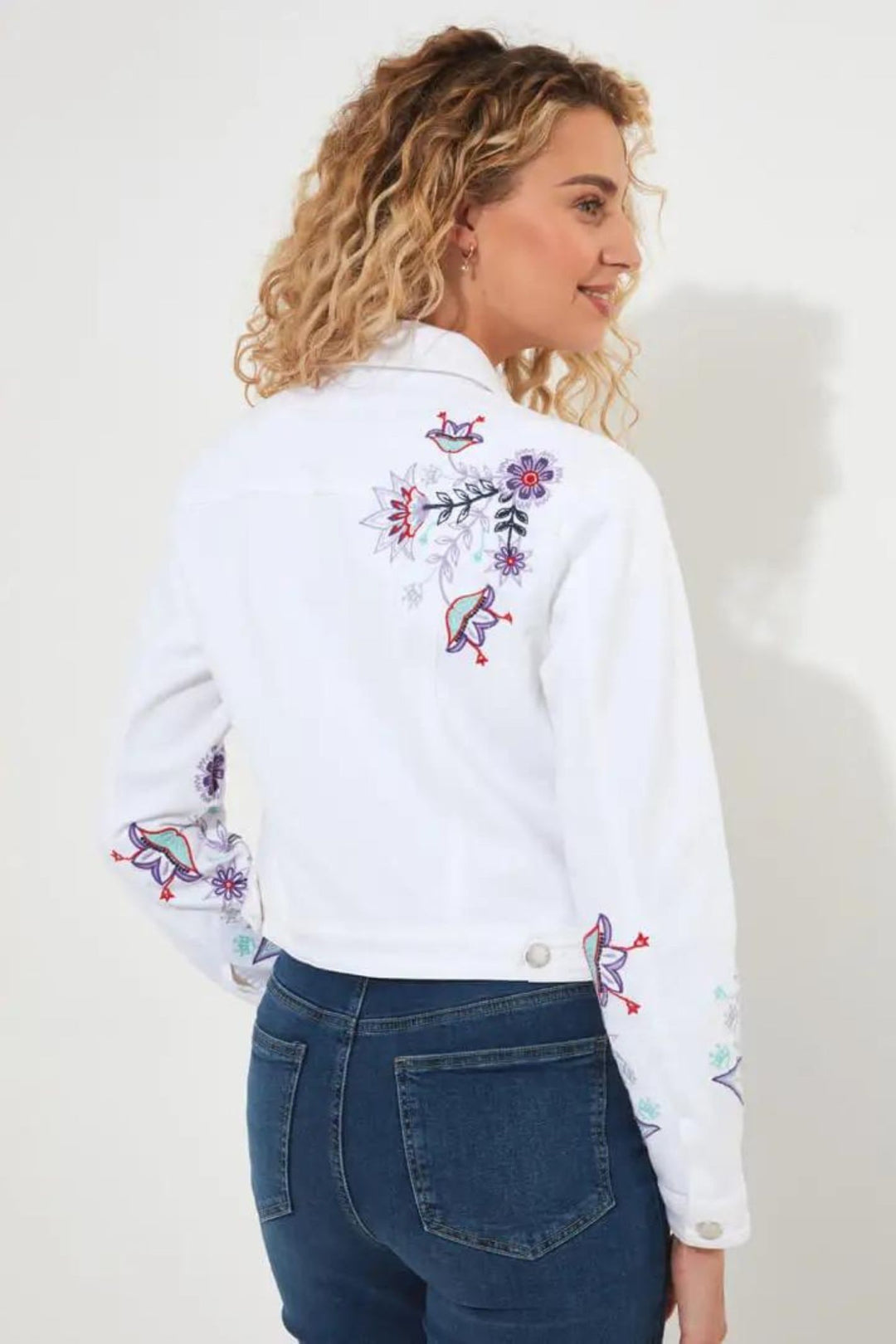 Joe Browns WJ648A Forever Free White Embroidered Jacket