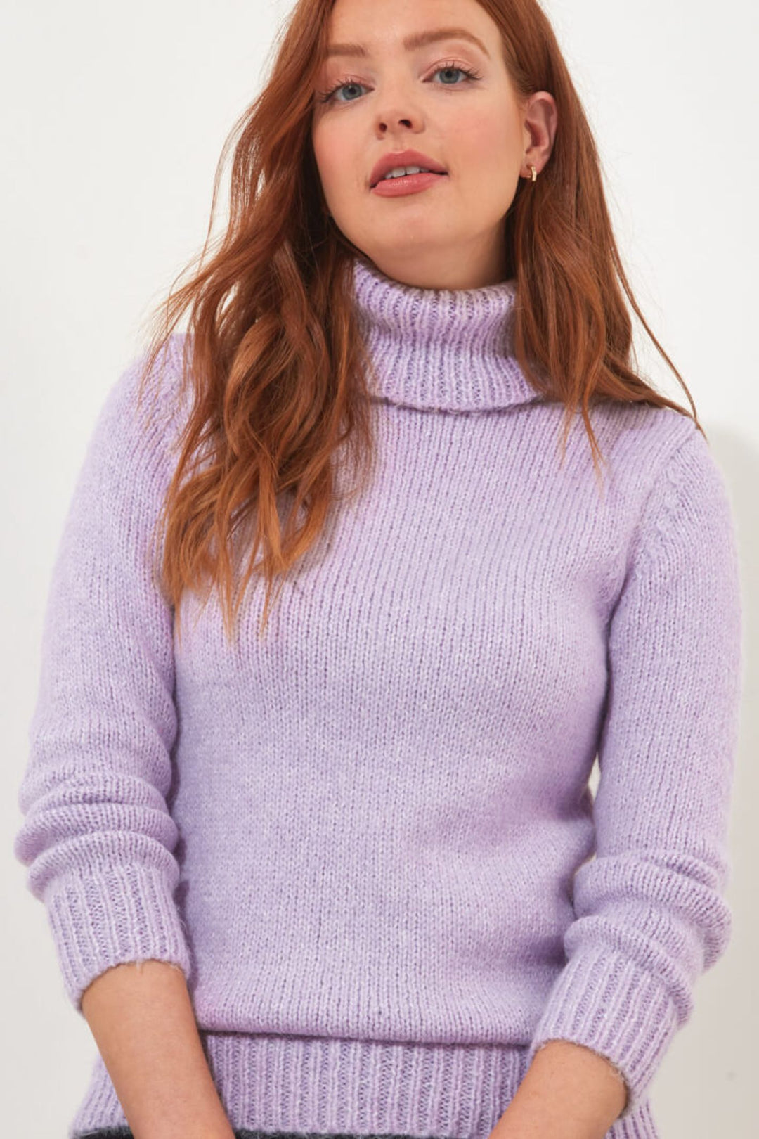 Joe Browns WK687 Lilac Winter Days Roll Neck Jumper