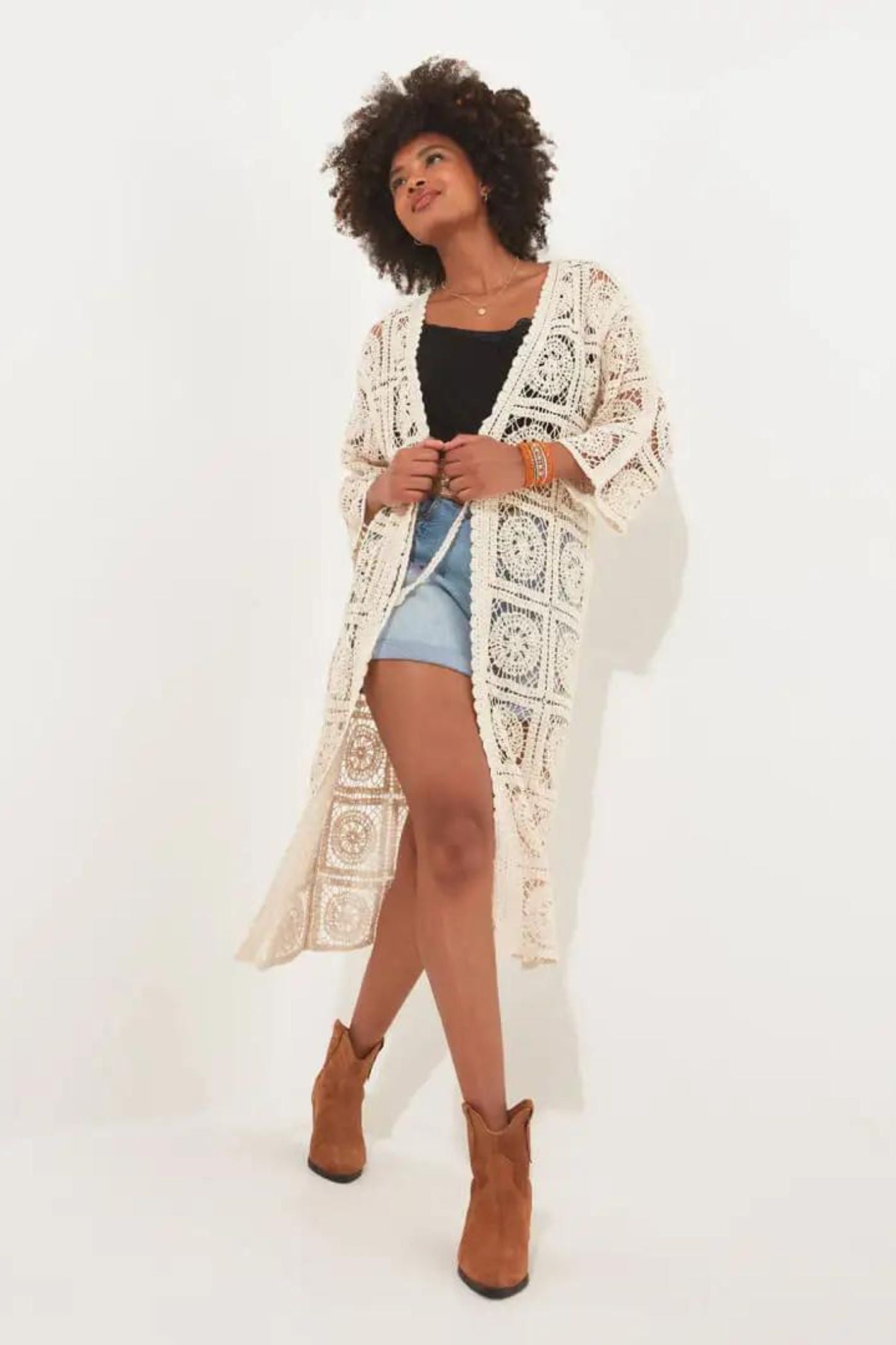 Joe Browns WK729A Fabulous Longline Crochet Cardigan – Experience