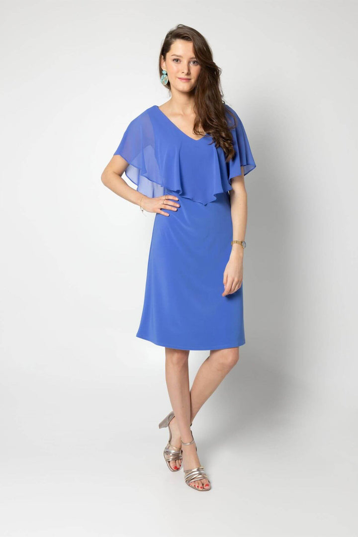 Joseph Ribkoff 232240 Blue Iris Angel Sleeve Dress