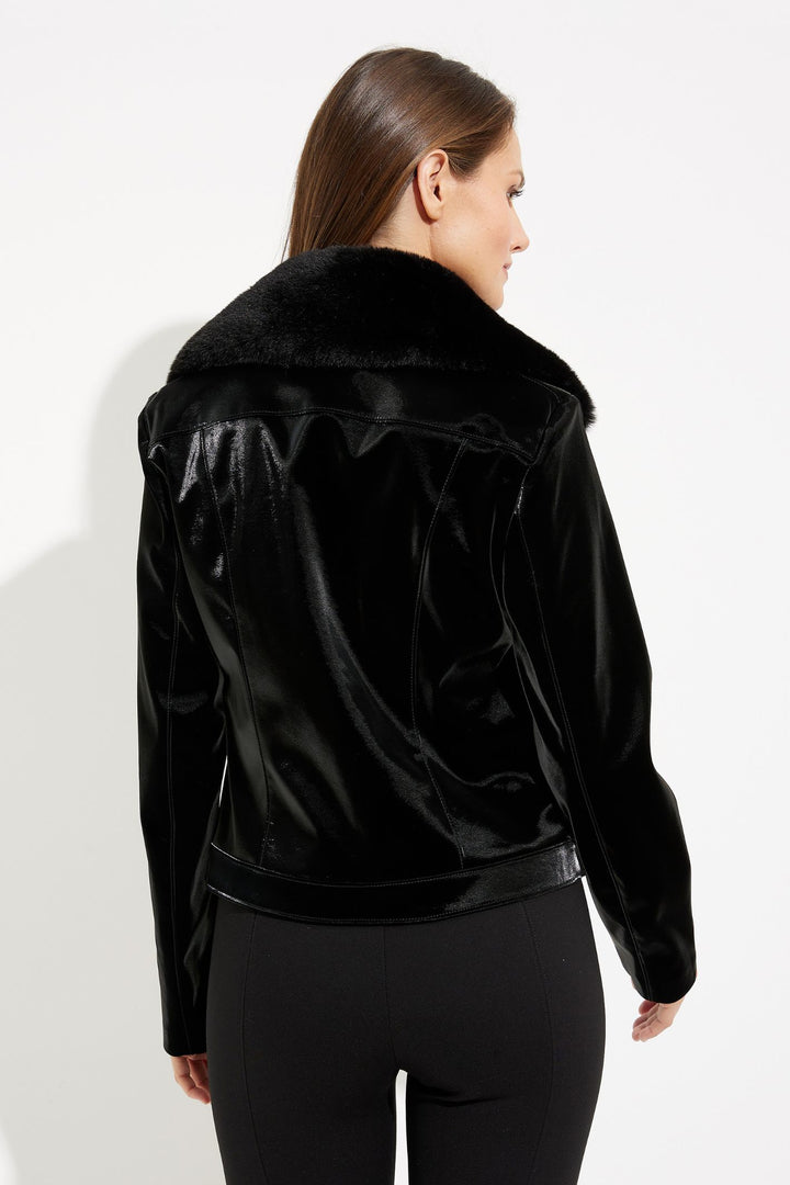 Joseph Ribkoff 233928 Black Patent Jacket