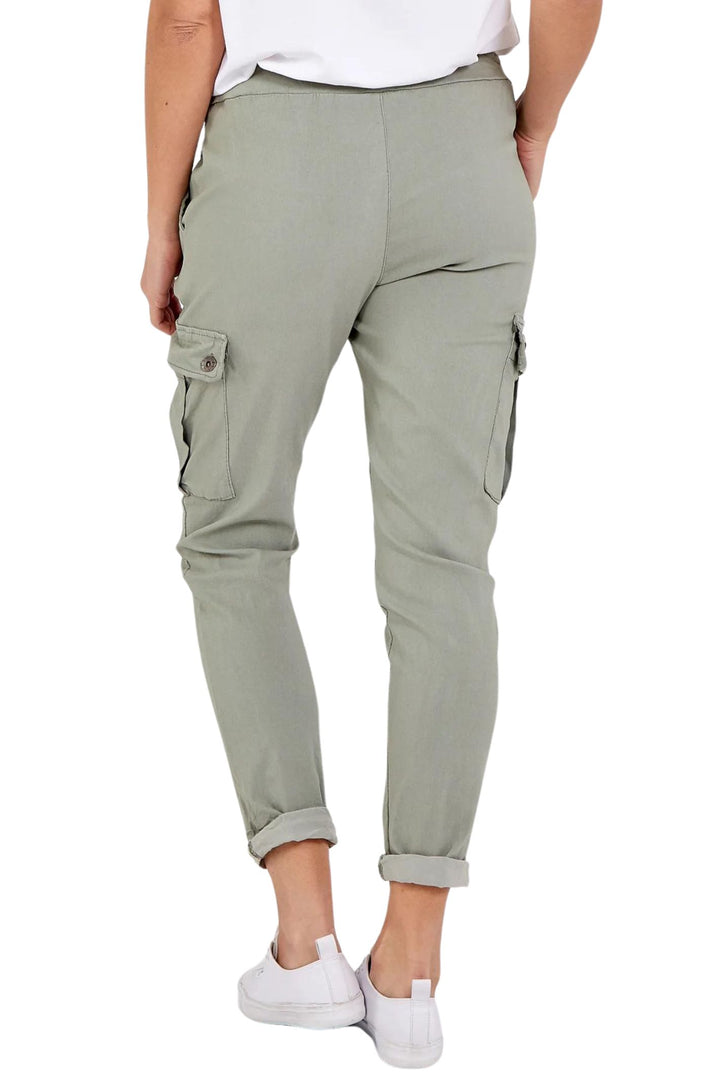 Khaki Cargo Stretch Pull-On Trousers