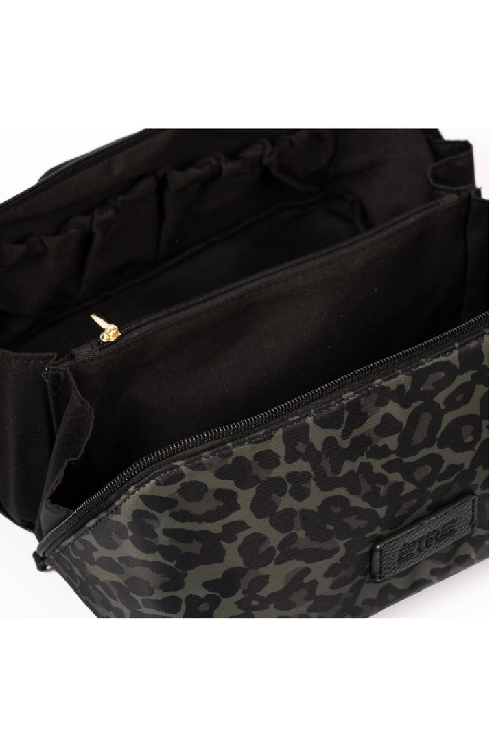 Khaki Leopard Print Thea Vanity Case