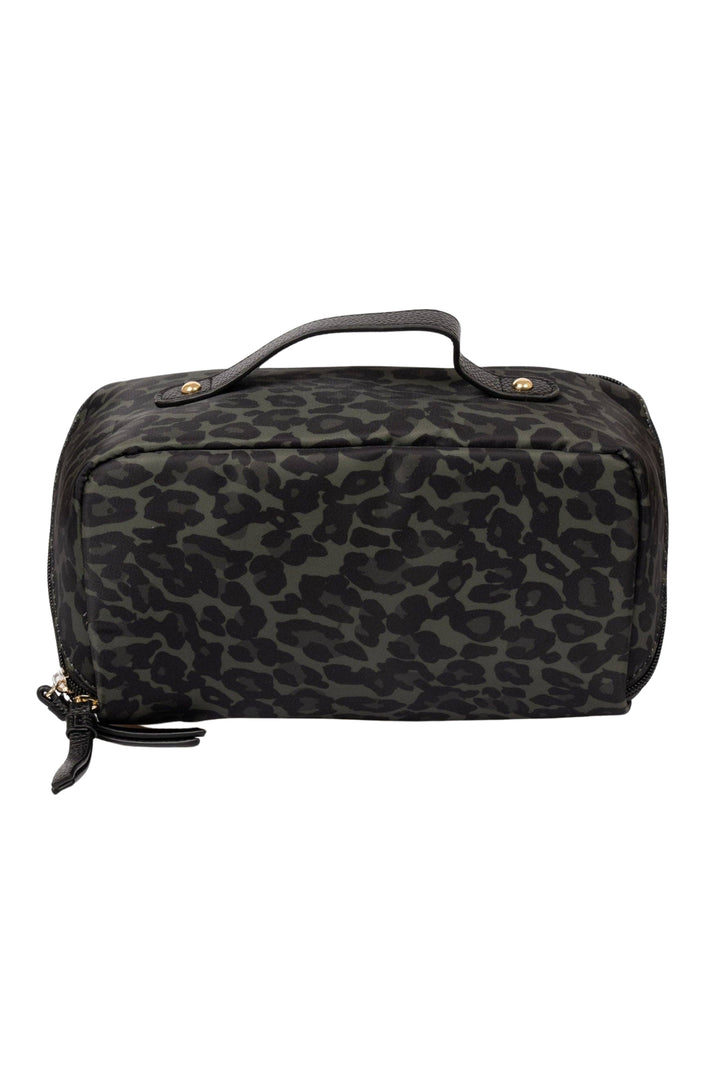 Khaki Leopard Print Thea Vanity Case