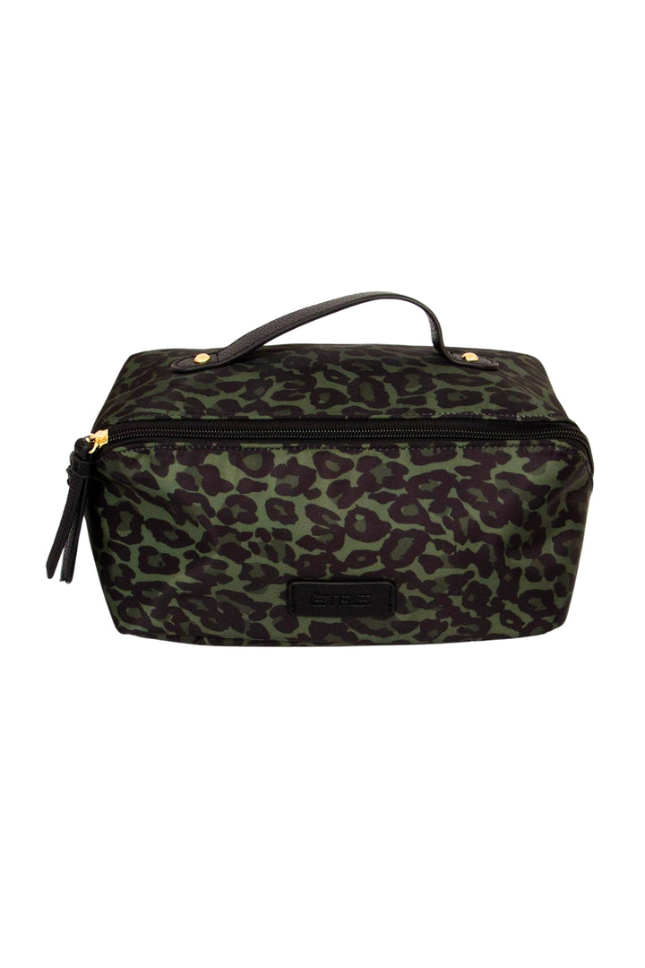 Khaki Leopard Print Thea Vanity Case