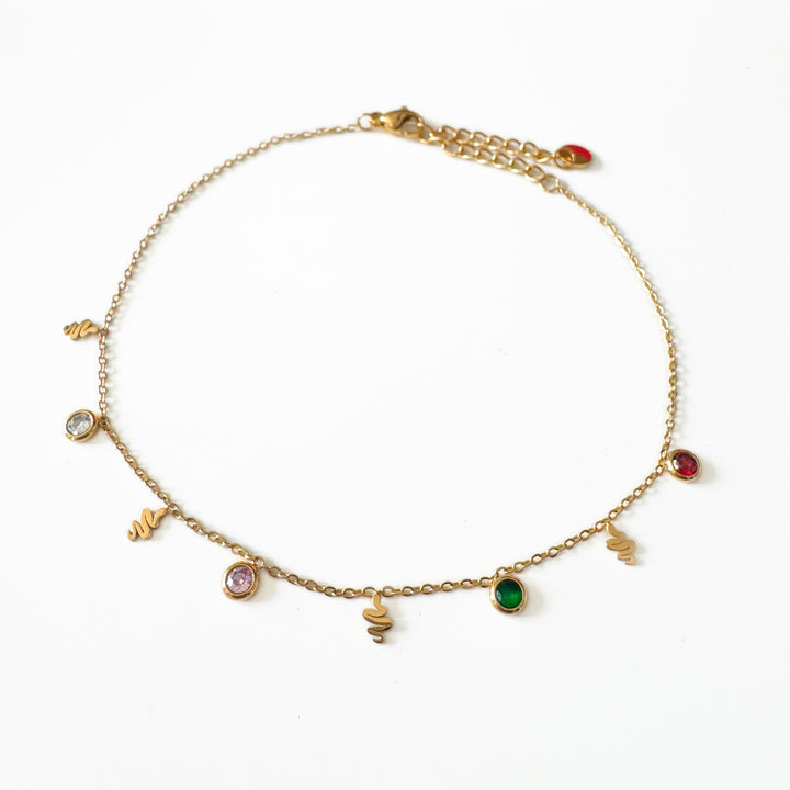 Vespera Luxe 18k Gold Plated Charm Anklet