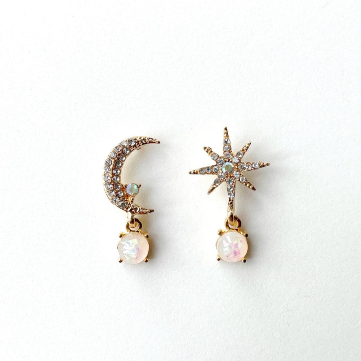 Andromeda Moon and Star Earrings
