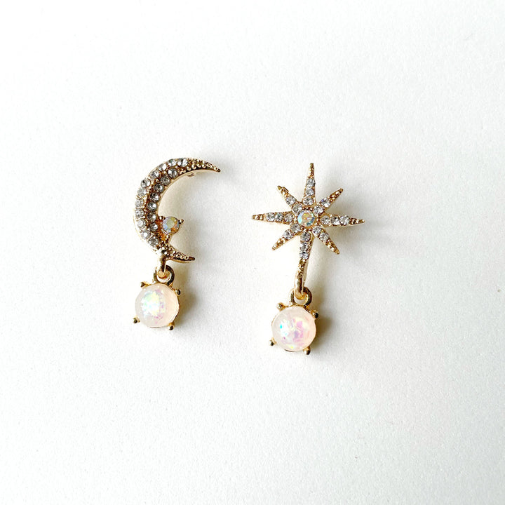 Andromeda Moon and Star Earrings