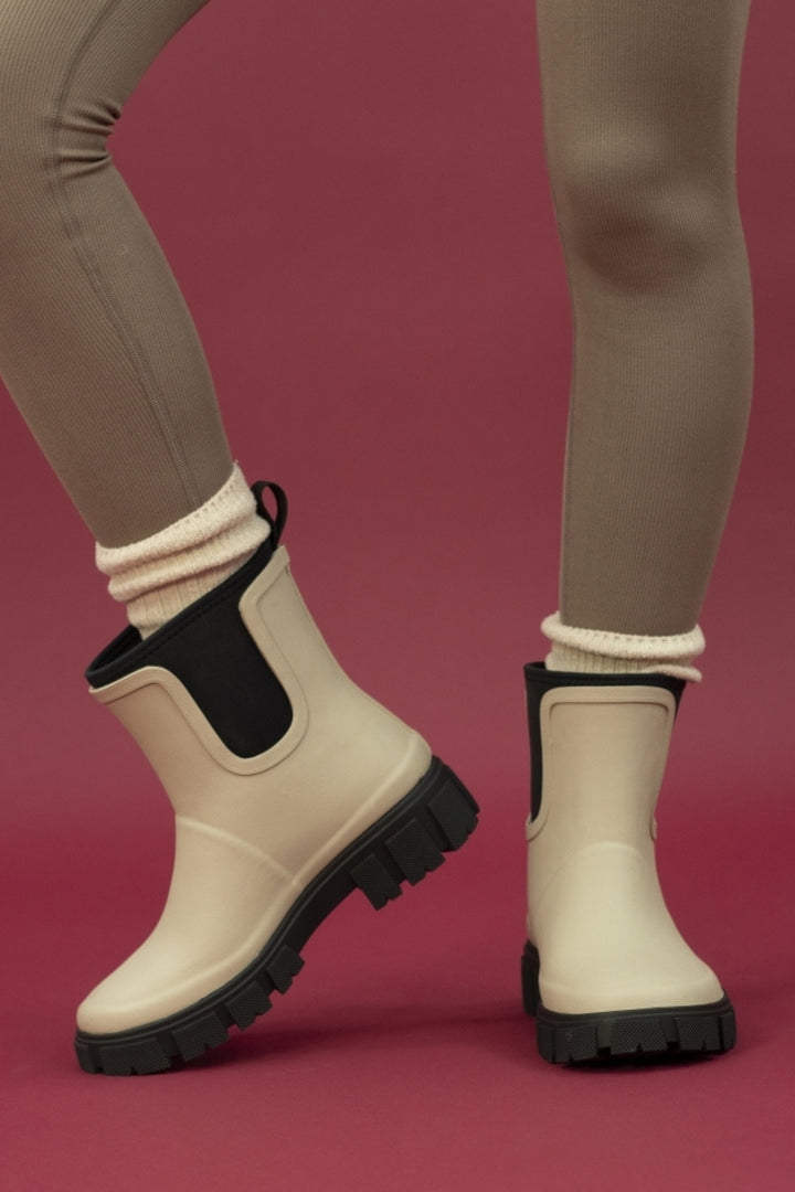 Lazy Dogz Lake Cream Ankle Wellington Boot