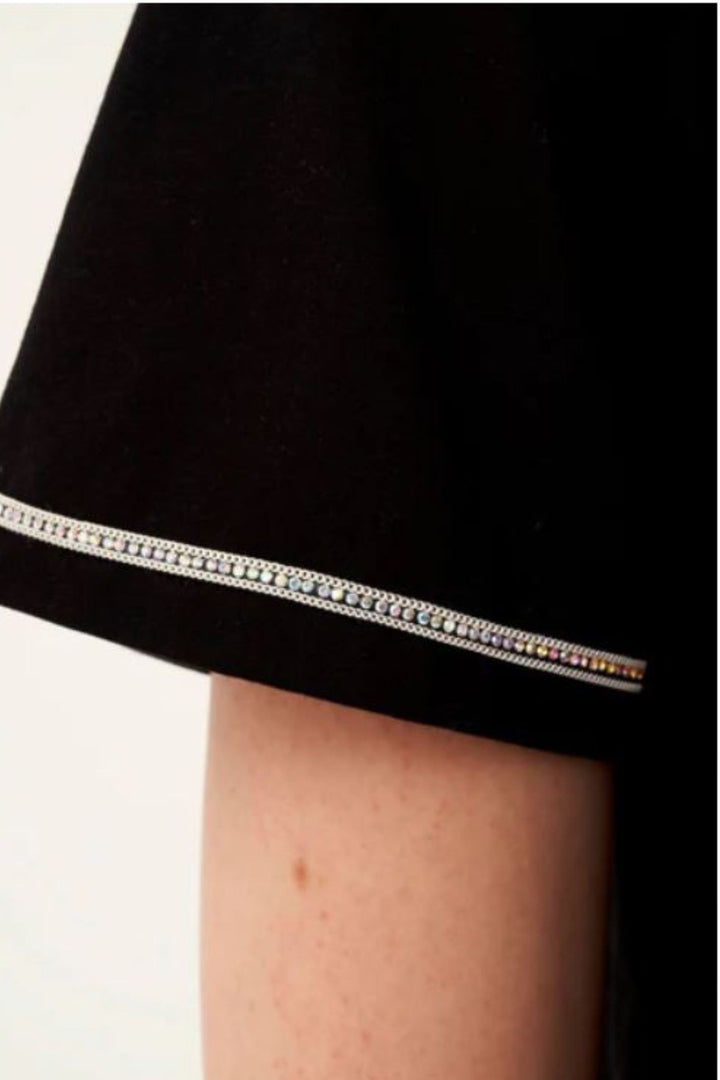 Leo & Ugo TEJ289 Black Crystal Trim Top