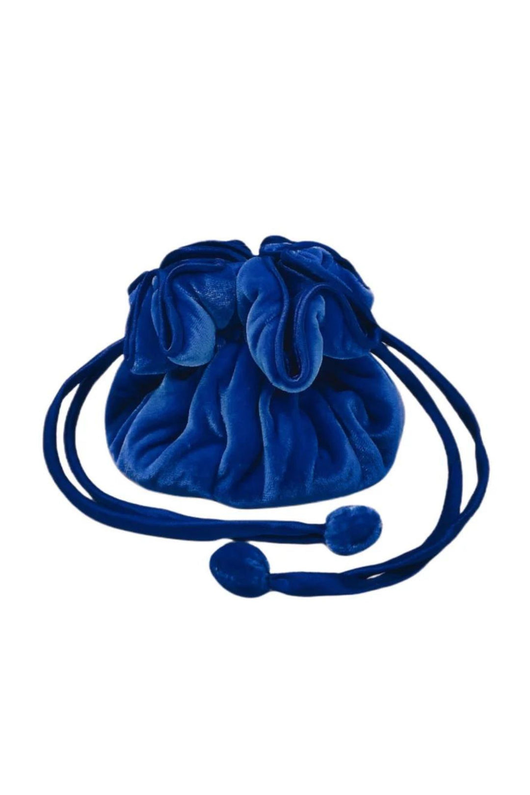 Lua Cobalt Blue Velvet Drawstring Pouch