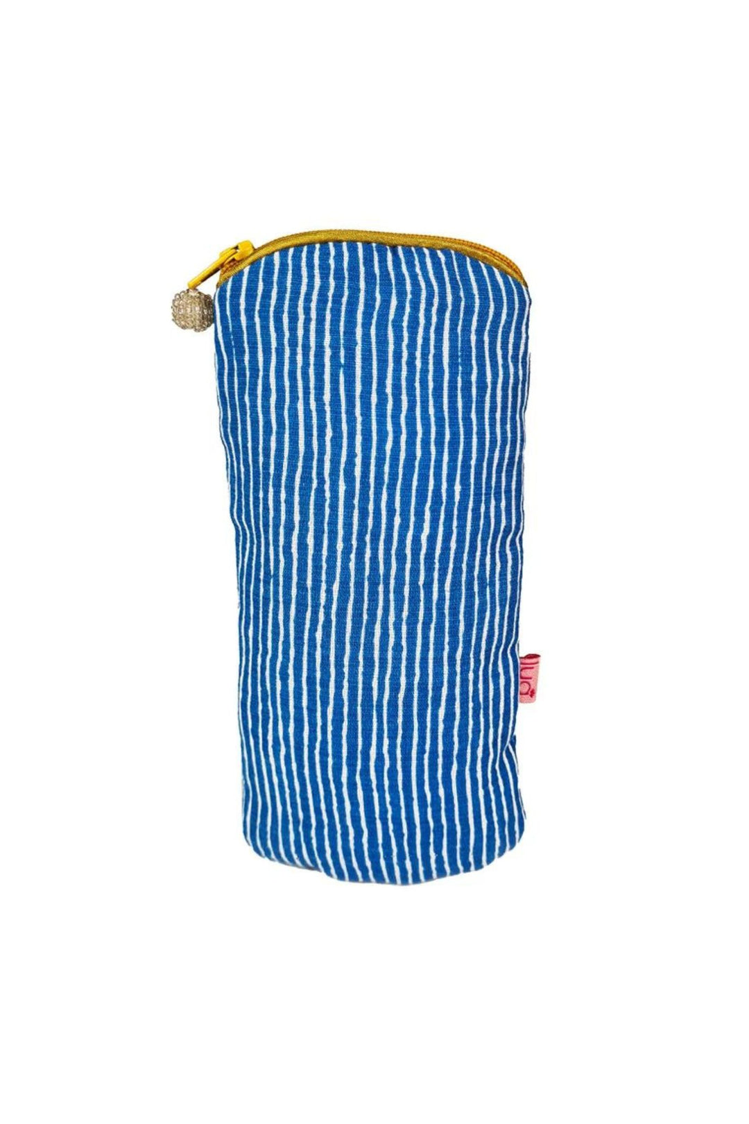 Lua Cobalt & White Stripe Zipped Soft Glasses Case