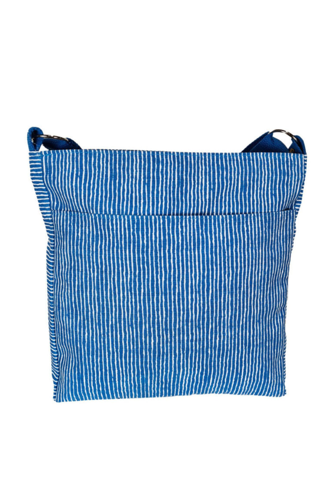 Lua Cobalt & White Stripe Large Cross Body Bag